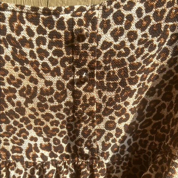 Wild Fable Brown Cheetah Print Mini Ruffled Sundress 2X - Picture 4 of 4